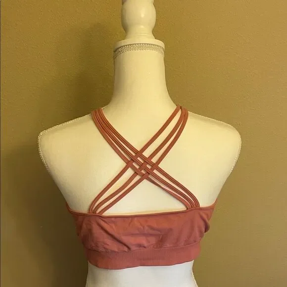 BKE Rust Lace Halter Bralette - Picture 3 of 3